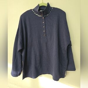 Vtg 80s Energie Bi Currants Nautical Sweater Size Large